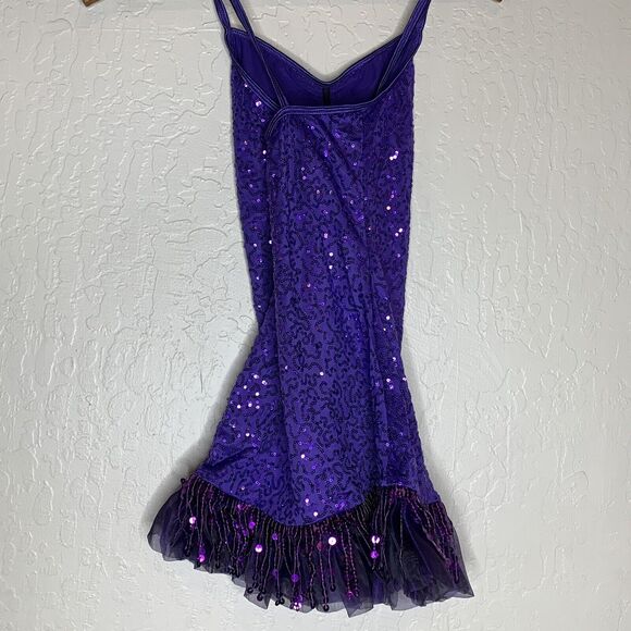 Wiessman Grape Purple Sequined Dance Costume - Picture 3 of 13